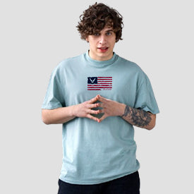Cotton Blend V-Neck T-Shirt